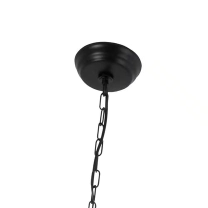 8-Light Unique Black Traditional Chandelier with Modern Crystal Accents