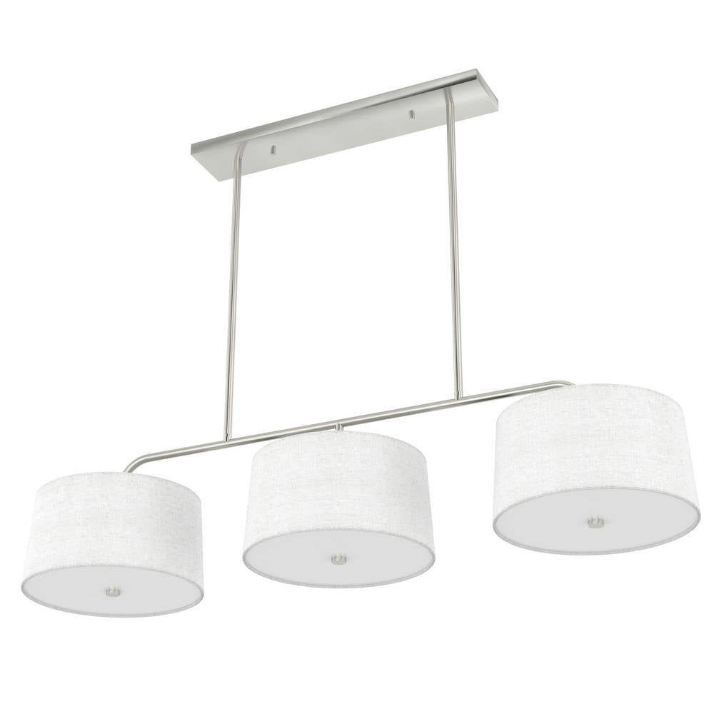 Cottage Hill 6-Light Brushed Nickel Shaded Chandelier with Fabric Shades