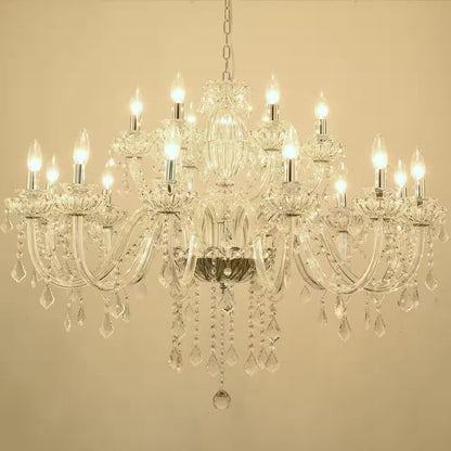 Atlanta 18-Light Clear Candle Style Classic/Traditional Chandelier with Crystal Accents