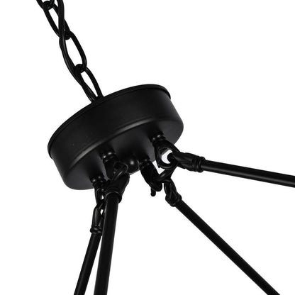 47.24 In. 36-Light round Black Wagon Wheel Chandelier Large Farmhouse 2-Tier Chandeliers