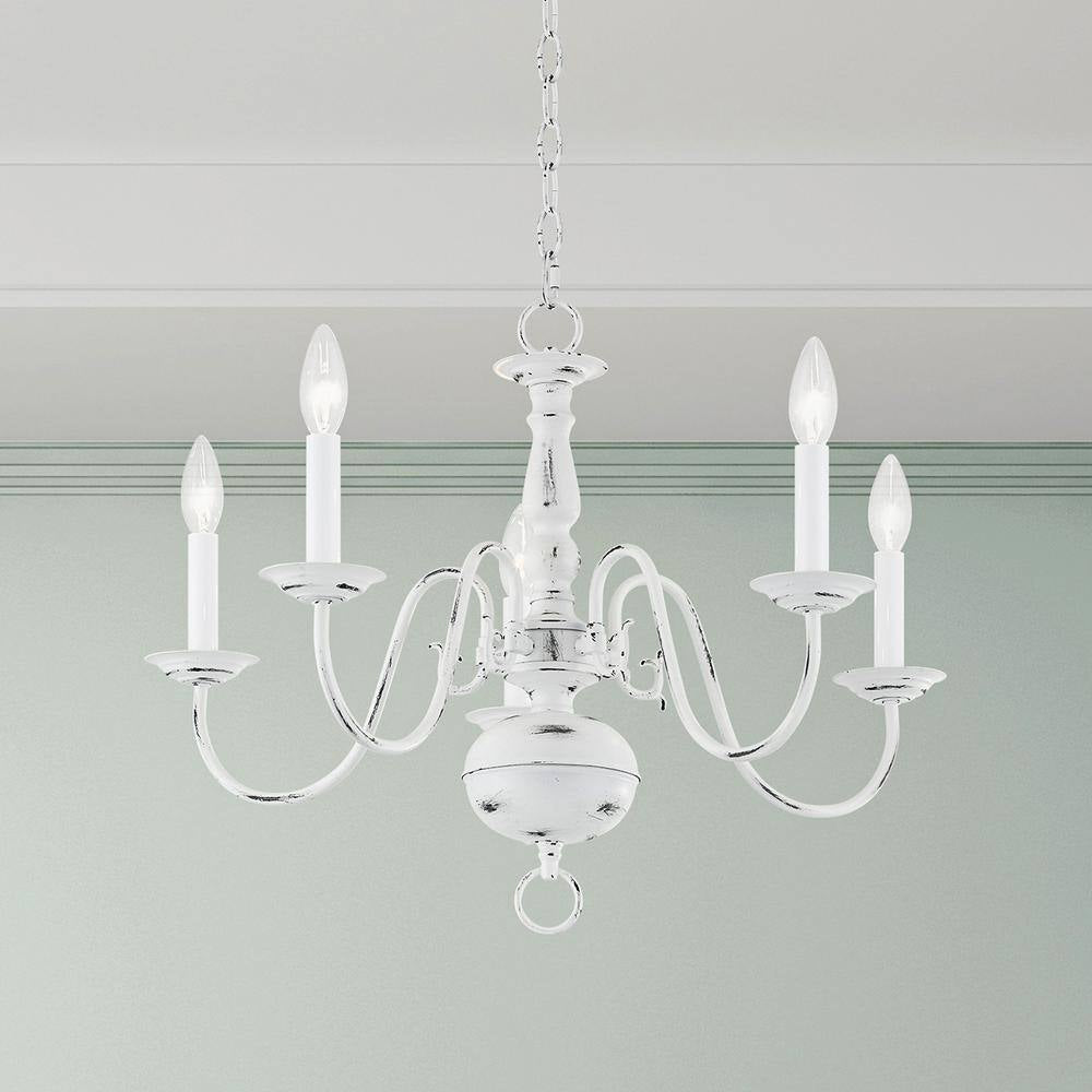 Yorkhaven 5-Light Antique White Chandelier