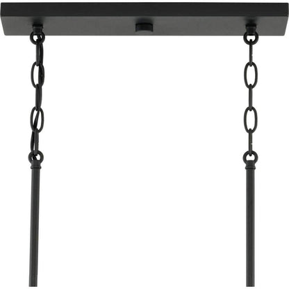 Briarwood Collection 5-Light Ceruse Black Farmhouse Linear Island Chandelier Light