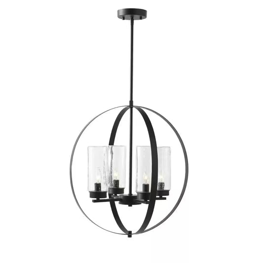 Reseda Modern 4-Light Bronze Outdoor Chandelier