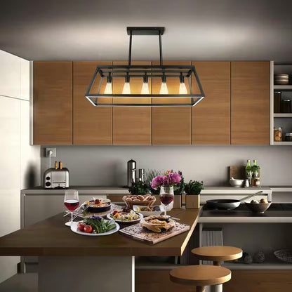 Katalyst 60-Watt 5-Light Matte Black Modern Adjustable CCT and 3-Light Modes Integrated LED Chandelier Light