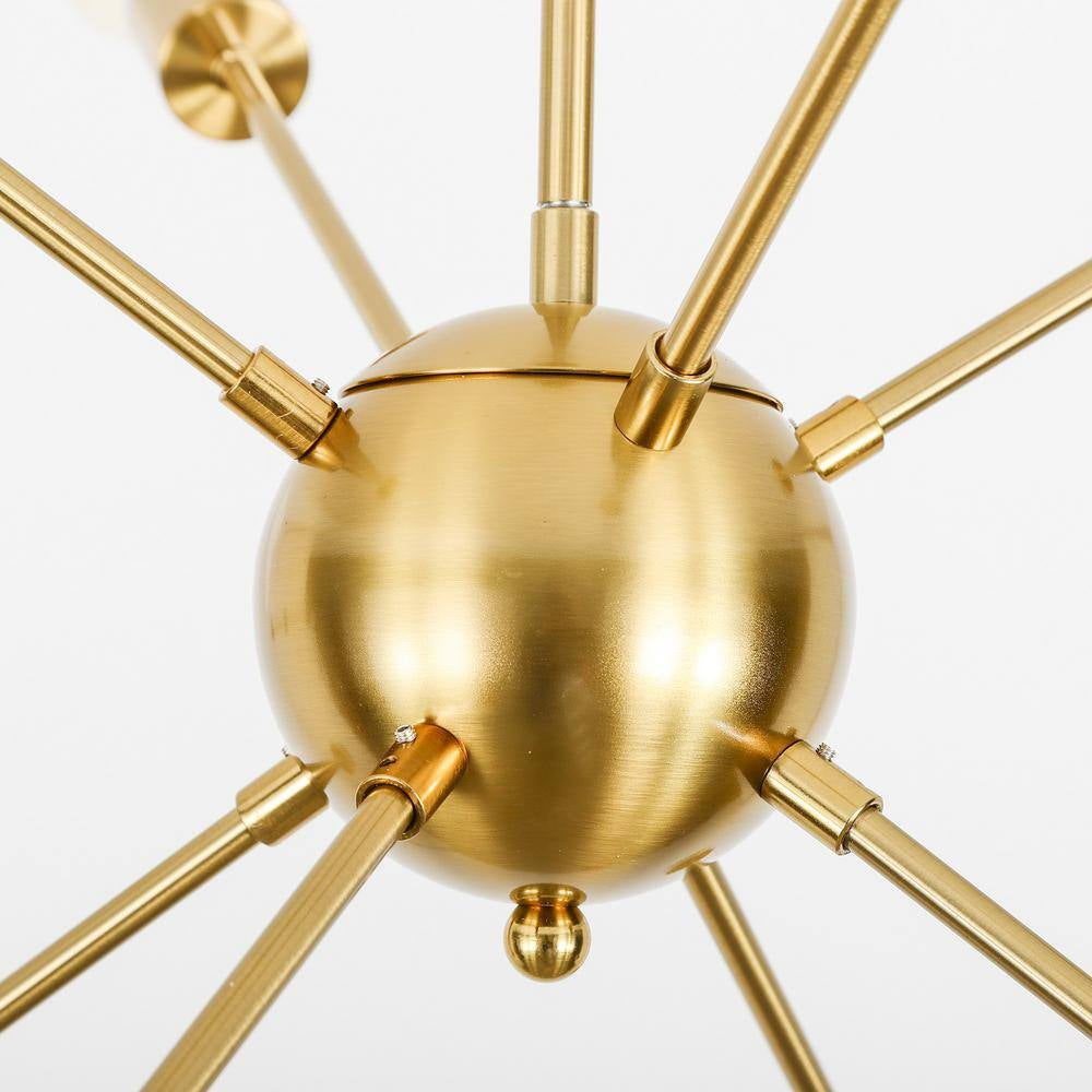 8-Light Gold Sputnik Chandeliers, Modern Ceiling Light Fixture, Farmhouse Chandelier, Kitchen Light Fixtures Pendant