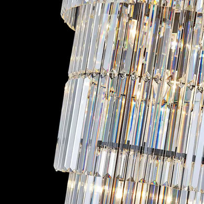 Modern Chandelier 125 In. 20-Light Gold Chandelier for Staircase, Foyer, Living Room,Crystal Chandelier for High Ceiling