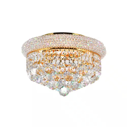 Empire 4 Light Flush Mount with Gold Finish