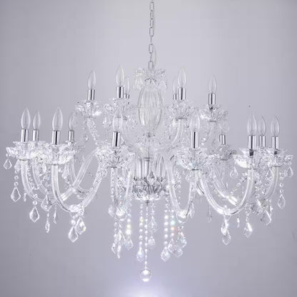 Atlanta 18-Light Clear Candle Style Classic/Traditional Chandelier with Crystal Accents