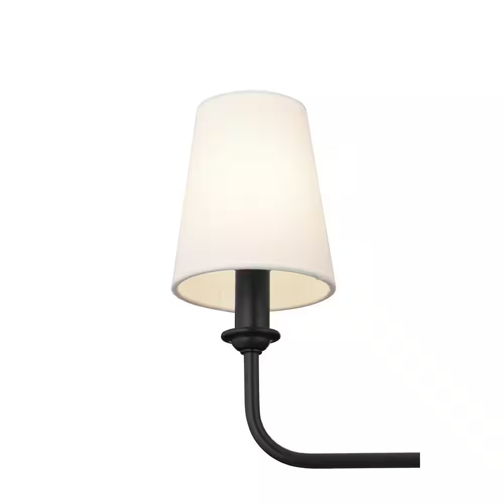 Pallas 32.25 In. 6-Light Black Traditional Shaded Circle Chandelier for Dining Room