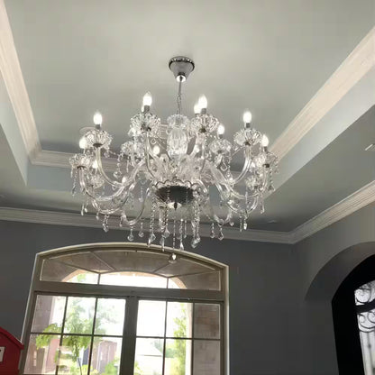 Atlanta 18-Light Clear Candle Style Classic/Traditional Chandelier with Crystal Accents