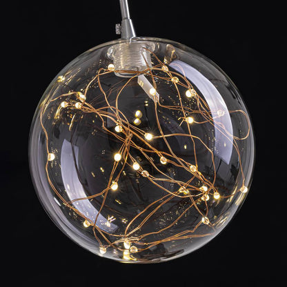 10-Light Chrome Modern LED Strip Chandelier with Clear Glass Shade for Foyer Entryway Lighting
