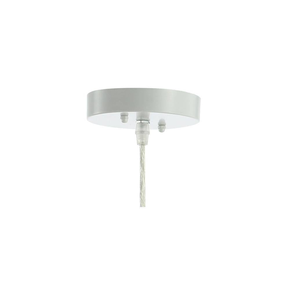 Luna 15.7 In. Woven Rattan Orb LED Pendant, White